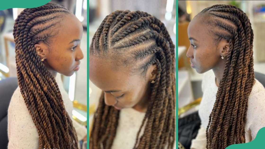 Flat twists cornrows