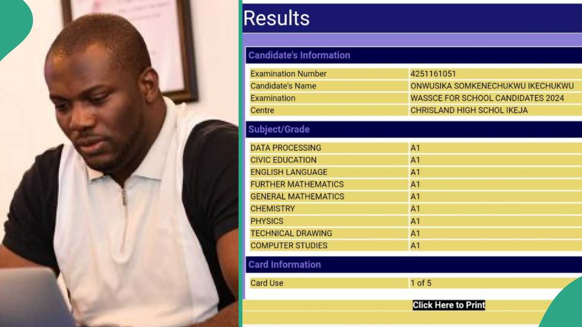 WAEC Student Gets Straight A's in 9 Subjects, Excellent Result Selected For Possible Scholarship