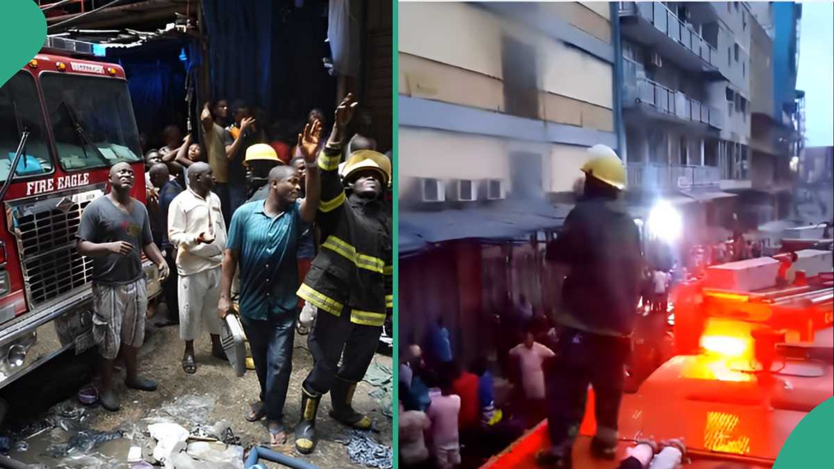 “Items Worth Millions Destroyed”: Anxiety as Fire Guts 7-Storey Building in Lagos, Video Emerges