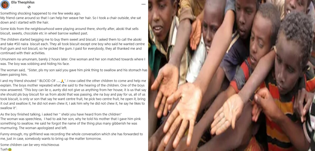 Lady shares how she almost got into tr0uble for buying snacks for street children