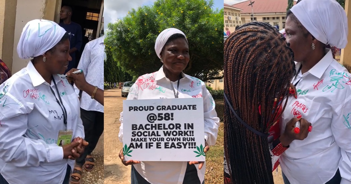 "My Mum made us proud again" – Lady celebrates as her mum graduates with BSc at 58 years old.