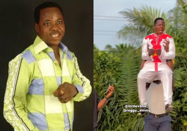 Actor Yemi My Lover’s reaction as muscular Man lifts him Like a child on the Streets