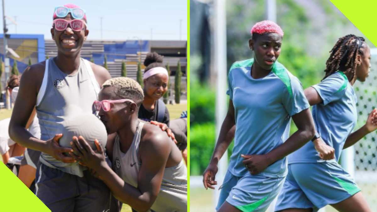 “Asisat Get Belle Keh”: Reactions As Oshoala Shows Off Pregnancy-Themed Celebration