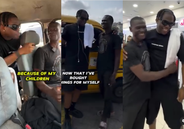 "Cold catch me"- Reaction As Asherkine takes bus driver on a life-changing shopping