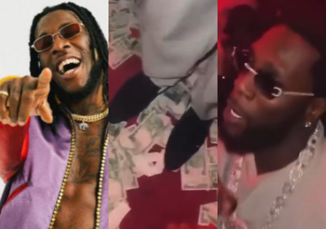 "EFCC is coming for you"- Fan reacts as Burna Boy steps on Naira notes while dancing at a nightclub