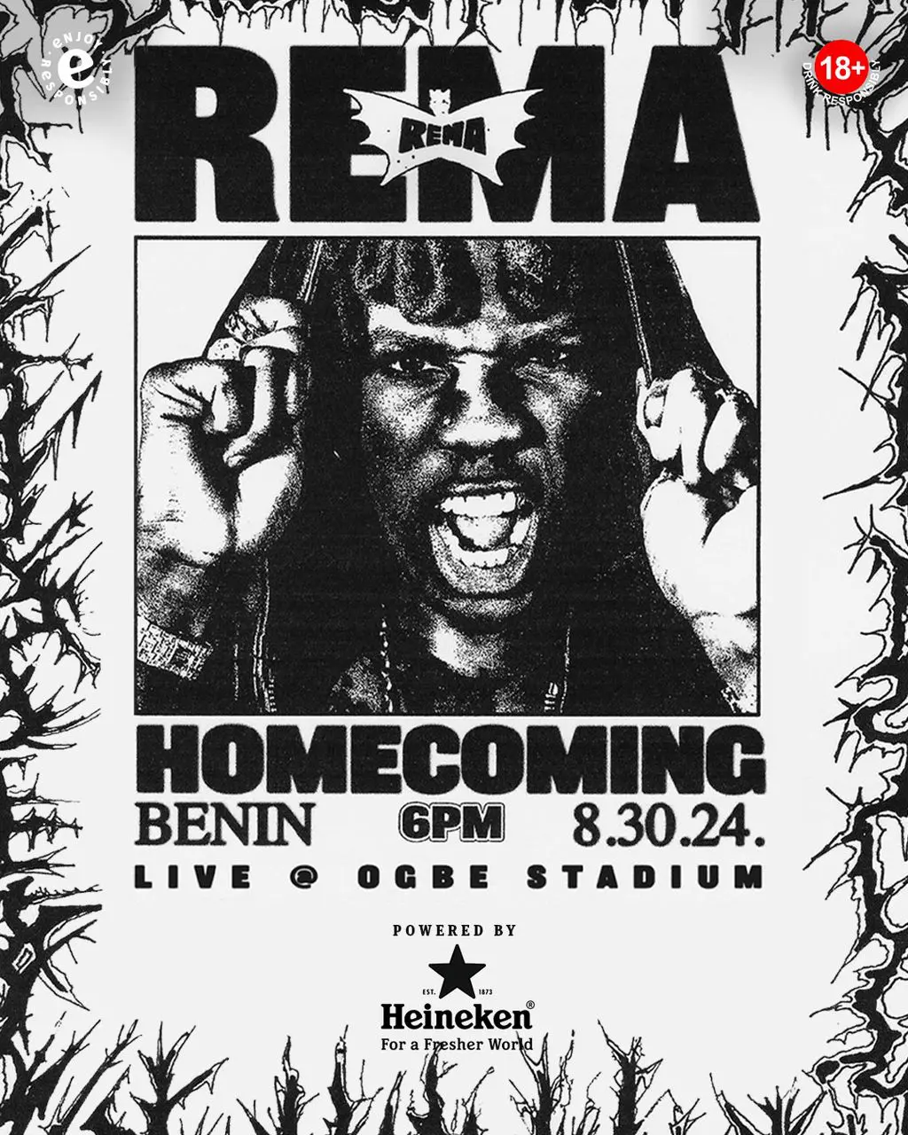 Get Ready for Rema’s Electrifying Homecoming Concert in Benin – Powered by Heineken