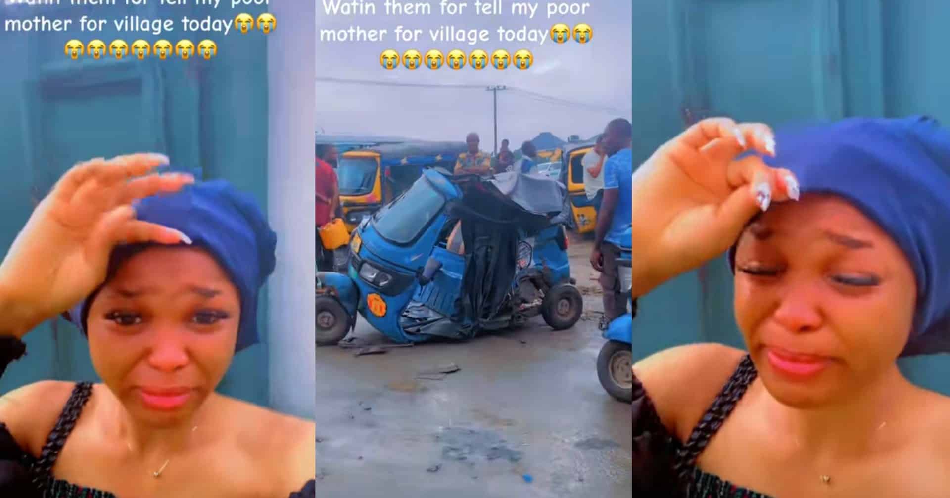 Lady burst into tears of joy as she escapes tragic accident