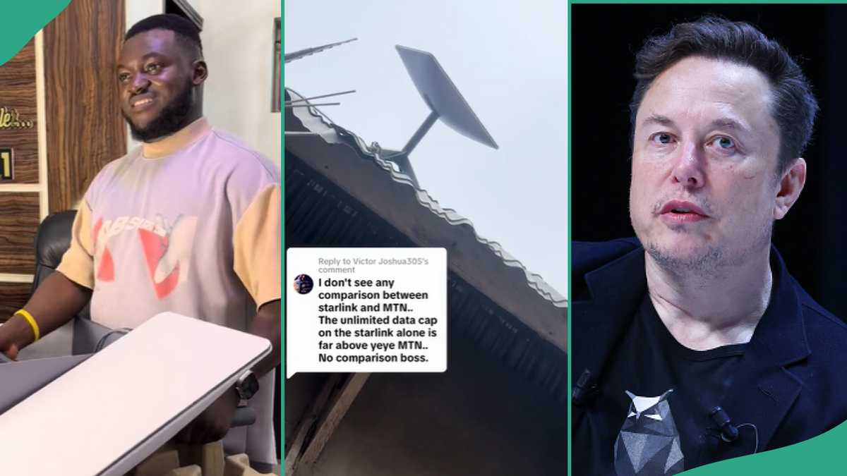 Man Uses N550,000 to Buy Elon Musk's Starlink Internet System, Compares the Speed With That of MTN