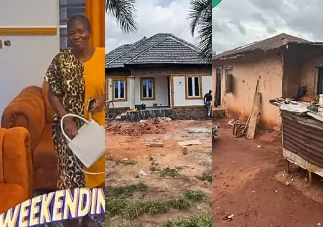 Man excited as he builds house for mother who was chased out by different landlords