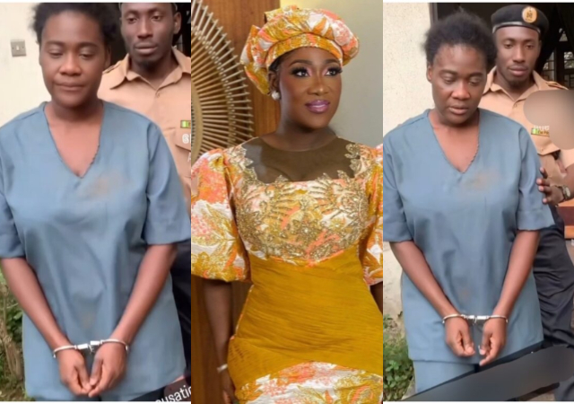 Mercy Johnson rocks prison-style outfit as she hint upcoming project