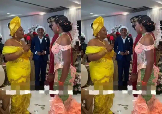 Moment groom's mother shares she turned down several women for her son during wedding day prayer