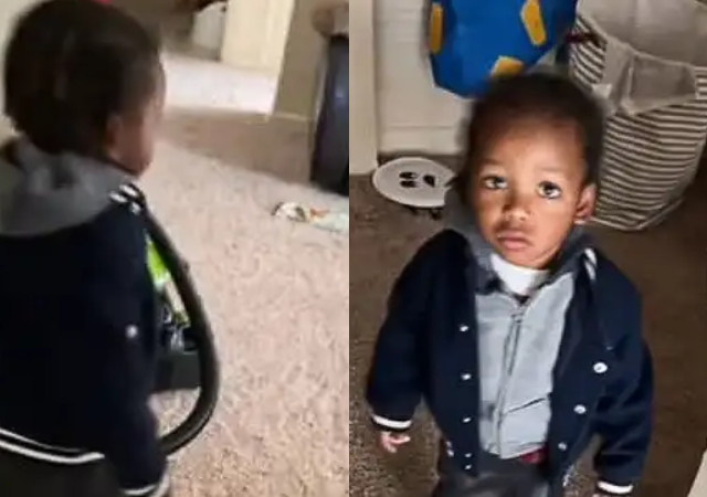 Moment little boy refuses to take sweet from dad in viral video, says mom said 'No'