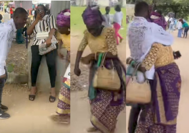 Nigerian mom super excited as son graduates from the university