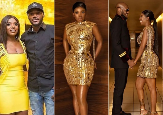 "No rest for the singles" - Netizens reacts as actress Annie Idibia professes love for her husband, 2Face