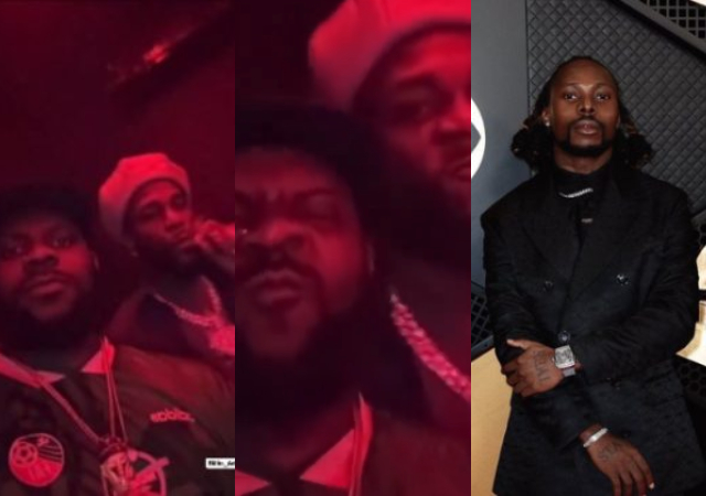 Singer Burna Boy and Odumodublvck spotted vibing to Asake's song ‘Active’ at a nightclub