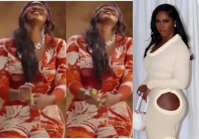 Video of Tiwa Savage seriously 'caressing' ‘banana’ sparks reactions online