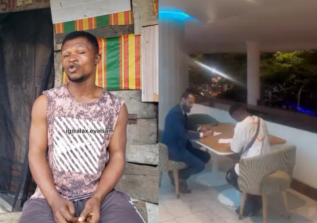 Viral fish pie seller, Alax Evalsam 'Nawa O' rejoices as he signs contract with Eko hotel