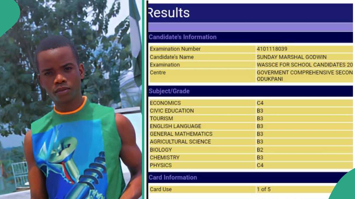 WAEC Candidate Who Wants University Admission Shares His Result As He Scores B3 in Mathematics