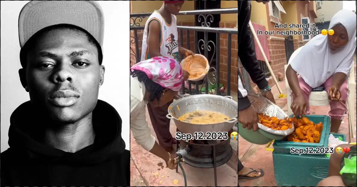 Lady and her family fry 'akara' to mark Mohbad's remembrance