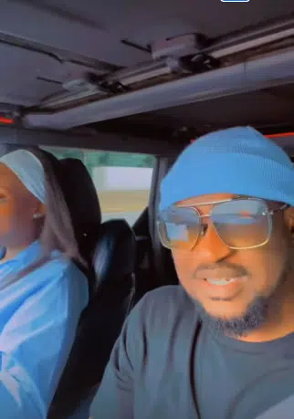 Paul Okoye teases fiancée, Ivy for cruising his new car before him