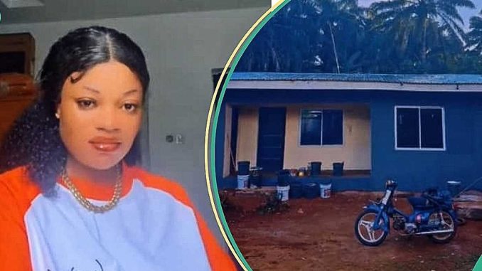 "I Will Do More If Money Comes": Nigerian Lady Displays Portable House She Built for Parents