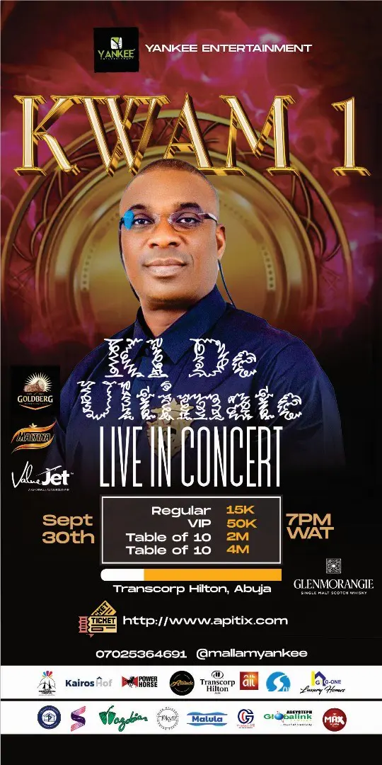 Abuja goes agog as Kwam 1 storms nation’s capital in live concert