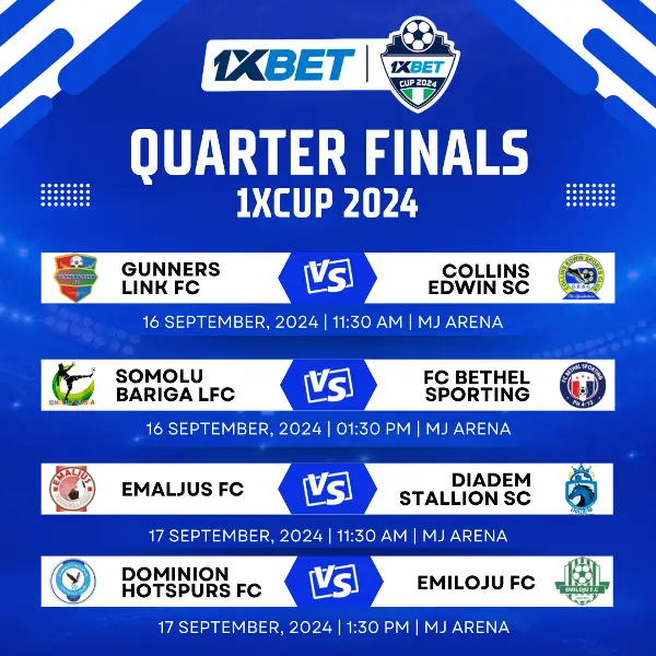 All Set For Quarter-Finals: 1XBET COMMUNITY CUP 2024 Teams Ready For The Final Push