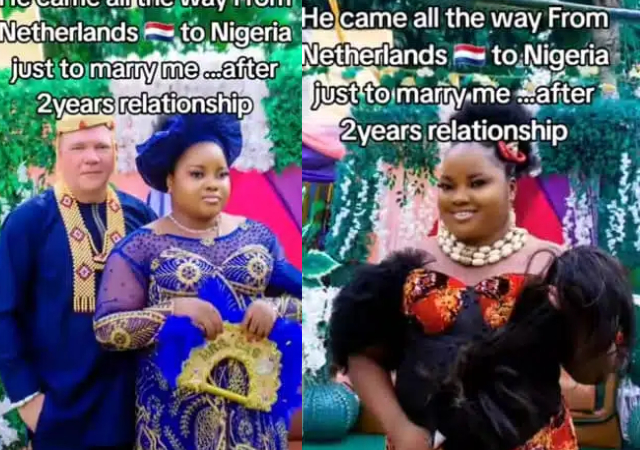 Caucasian man marries Nigerian lover after 2-years online relationship