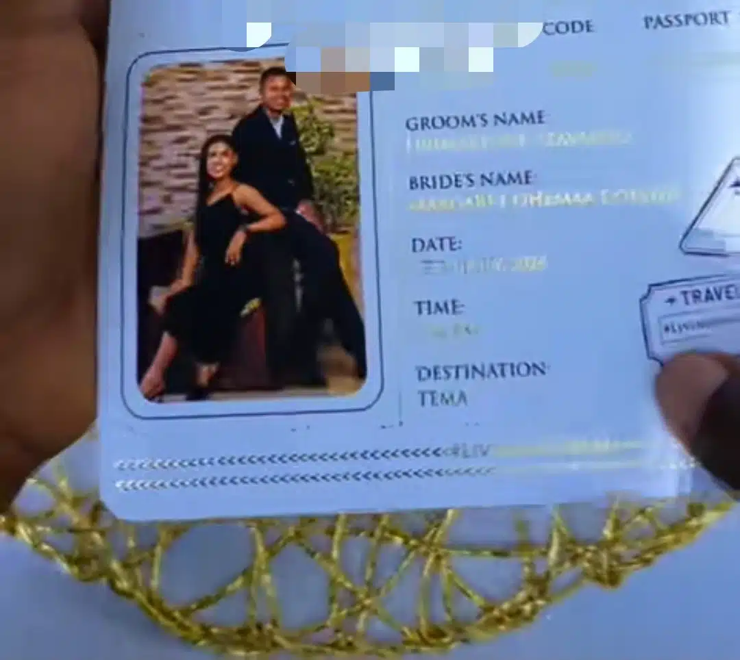 Couple’s unique passport-inspired wedding invitation card hits the internet, blows people away