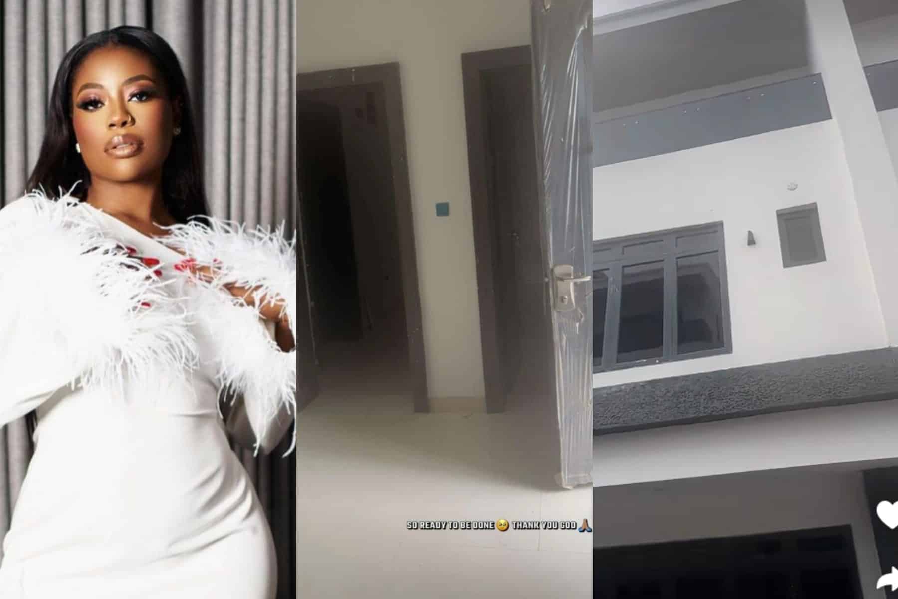 Davido's baby mama exposed for lying about buying multi million naira mansion (photo)