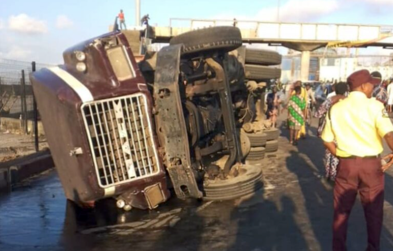 Disaster averted in Lagos as LASTMA rescues truck driver