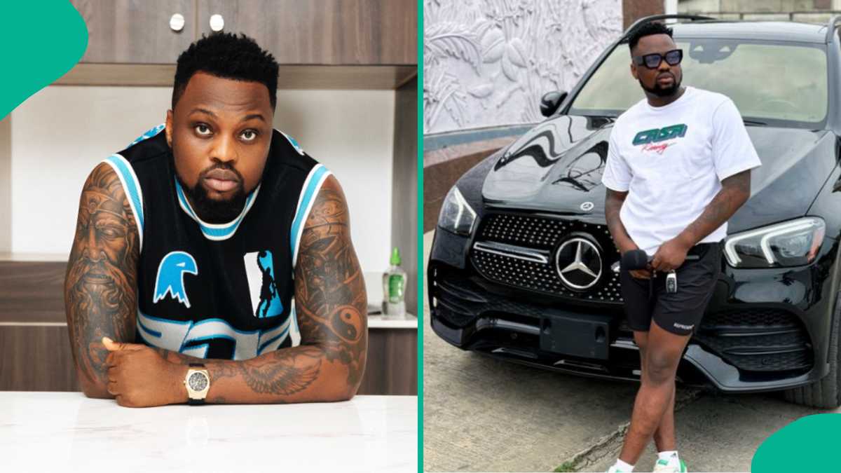 Egungun Involved in Accident With New Benz, Video of Bashed Car Raises Concerns: “Hope He’s Okay?”