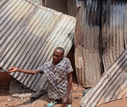 Fire razes physically challenged man's house