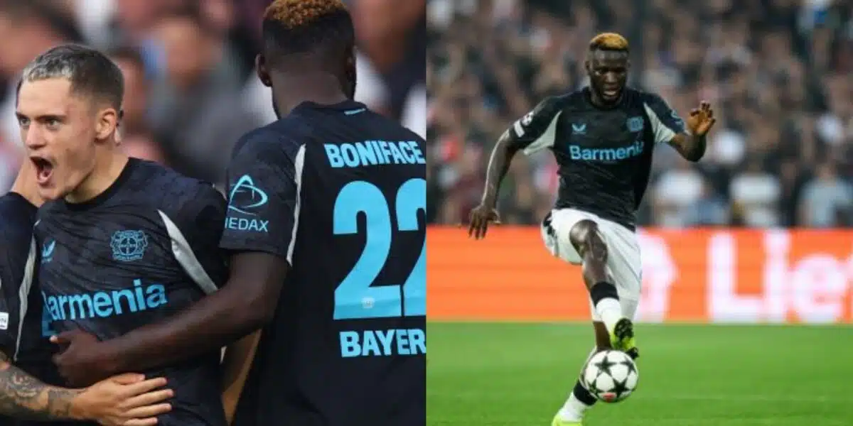 "From paying N30 to watch Champions League to playing It" – Boniface after Leverkusen crush Feyenoord 4-0