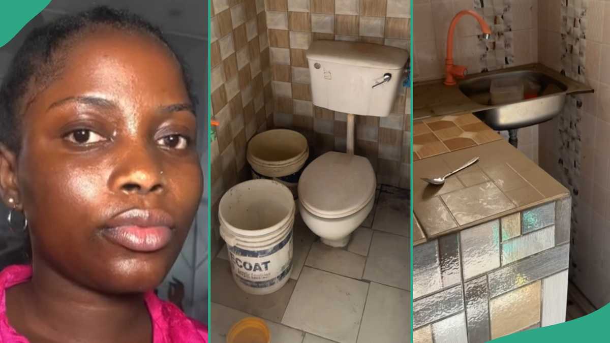 Lady Sees Self-contain Room in Lagos Island With Toilet Attached Together to Kitchen