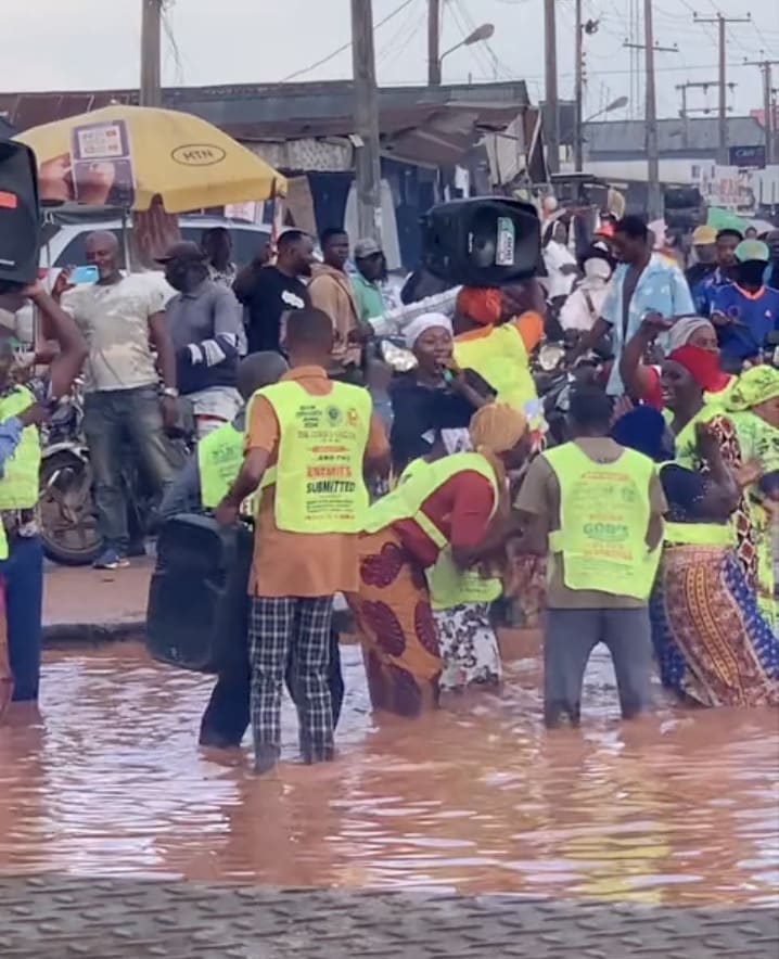 Lord's Chosen members worship in flooded pothole, sparks outrage