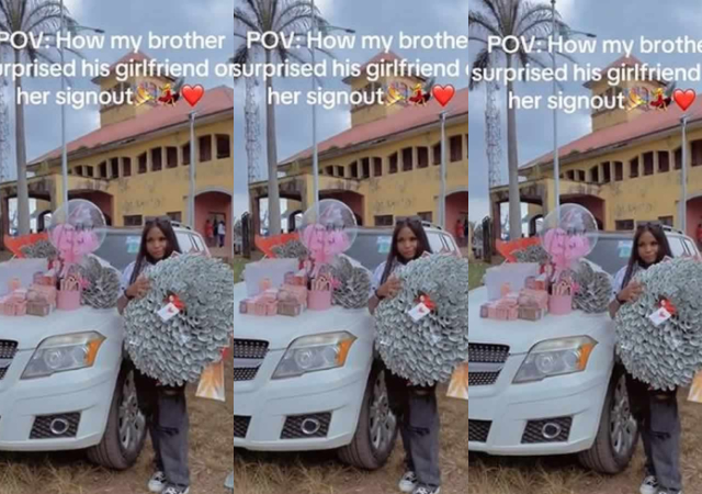 Lover boy make grand gesture For girlfriend’s university sign-out, causes buzz online