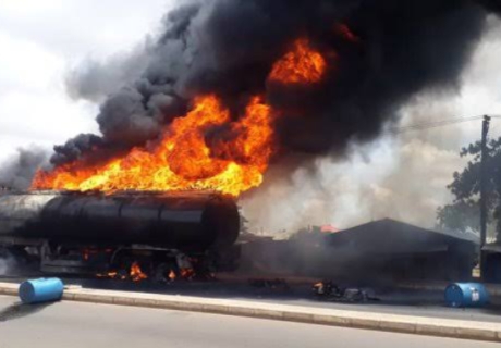 fuel tanker explodes