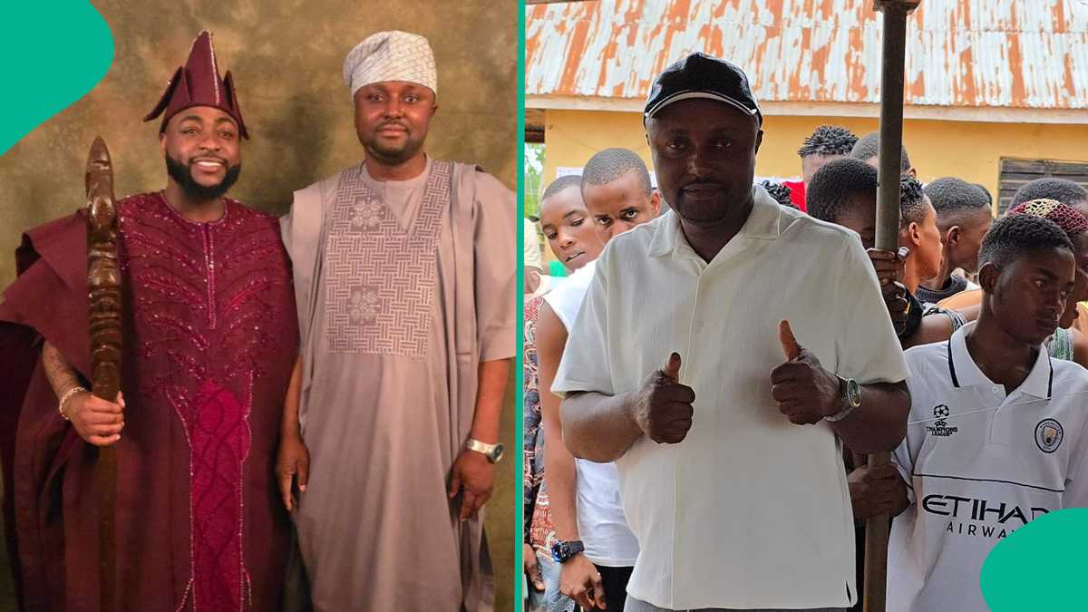 Moment Davido’s Aide Isreal DMW Voted In Edo, Gave Two Thumbs Up, Photos Emerge Online