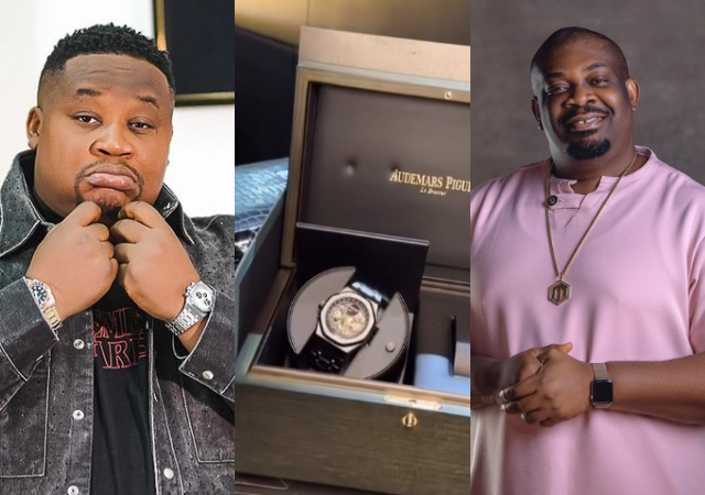 “Na investment” - Fans reacts as Cubana Chiefpriest shares video of Don Jazzy’s N650m Wristwatch