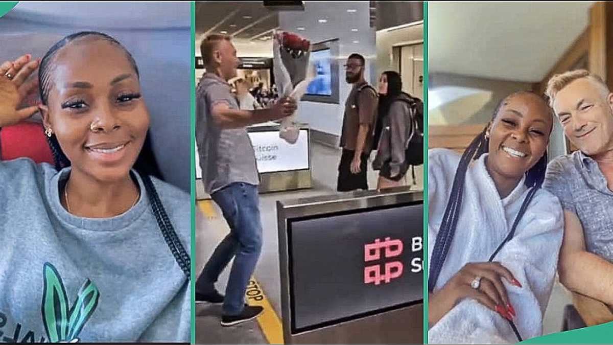 Nigerian Lady Marries Oyinbo Man, Relocates to Switzerland to Meet Him in Video, People React