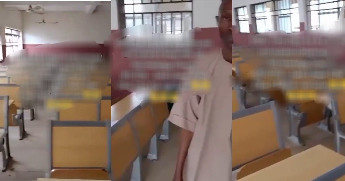 Nigerian Lecturer Left Frústrated As Students Fa!l To Show Up For His First Class (VIDEO)