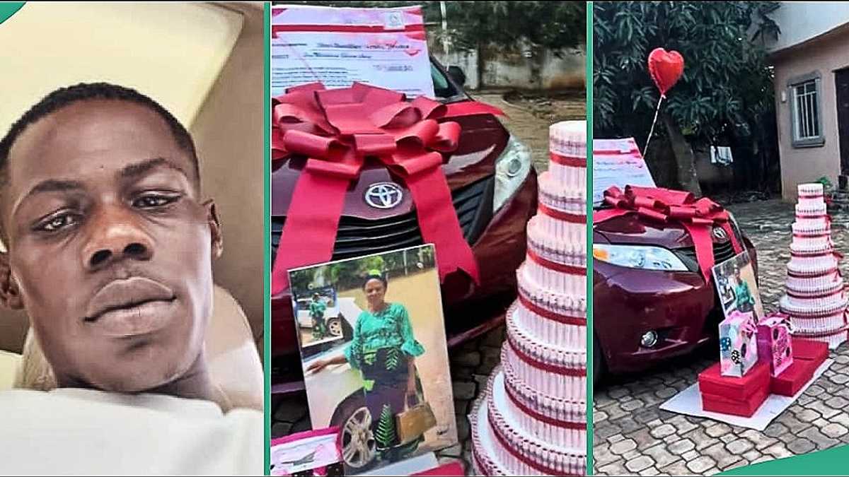 Nigerian Man Spoils Mother on Her Birthday With Brand New Car, N1 Million, Video Melts Hearts