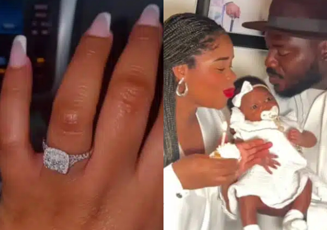 Nigerian lady who got engaged to her uber driver welcomes baby months after