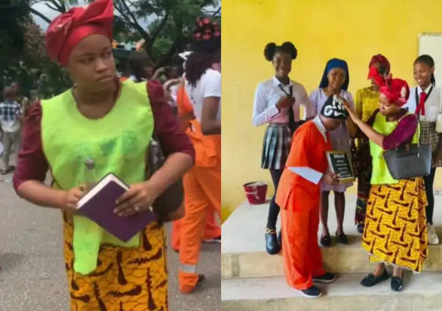 Nigerian student trends online as she dresses as ‘chosen member’ on costume day