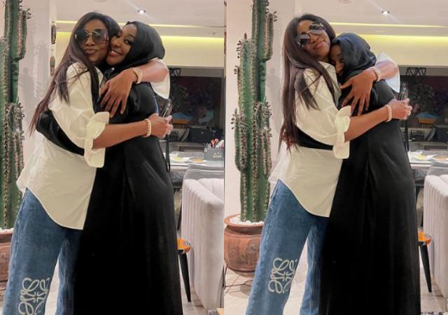 "Nollywood royalties"- Reactions as Ini Edo and Genevieve link up in an event