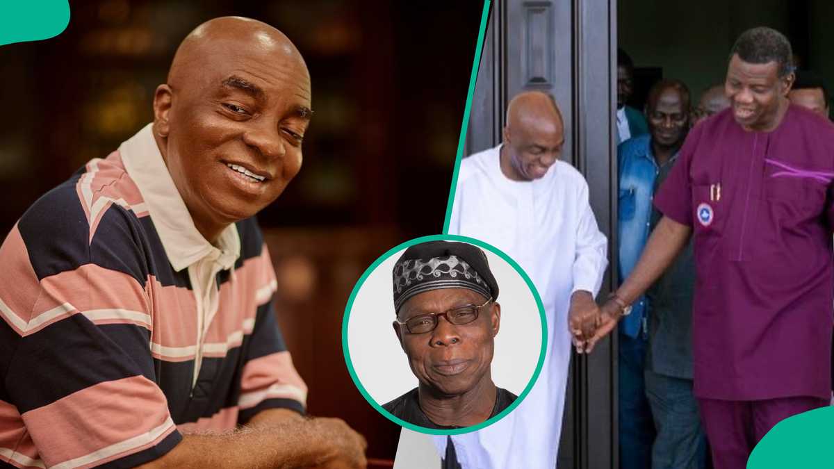 Oyedepo at 70: Funny Video As Obasanjo, Pastor Adeboye Welcome Cleric to Septuagenarian’s Club