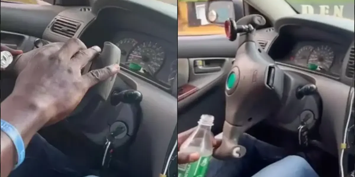 Passenger raises alarm over cab driver's steering wheel