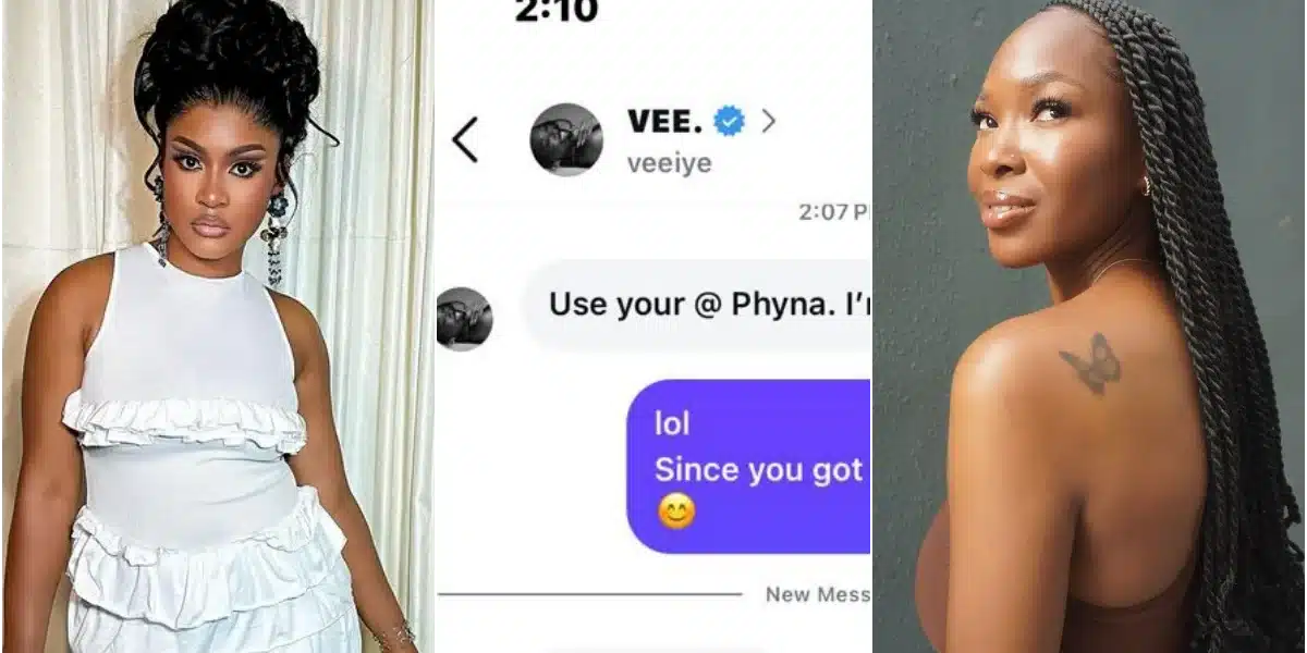 Phyna leaks chat as Vee confronts her for supporting Verydarkman