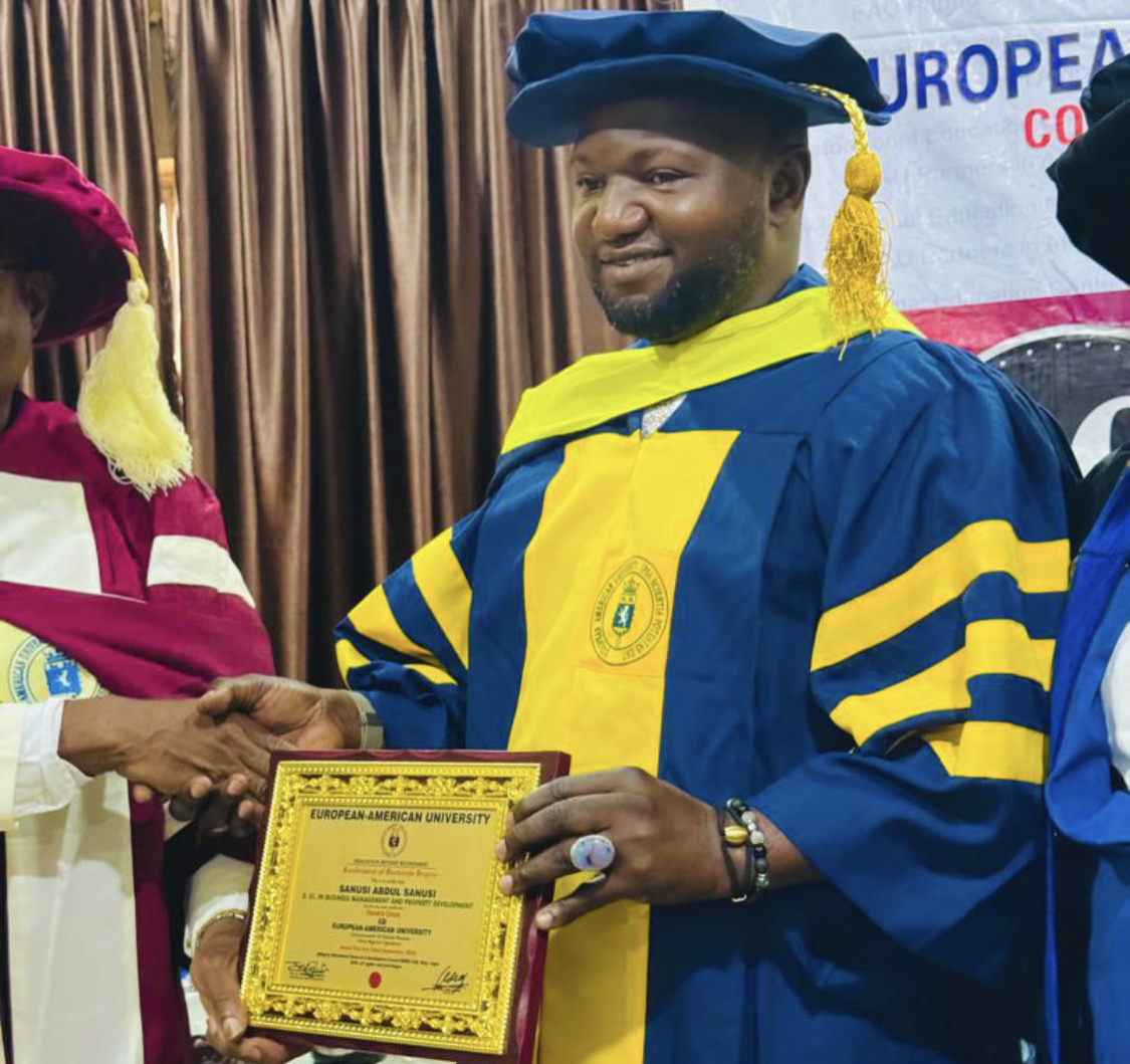 Realtor Sanusi Abdul Receives European American Varsity's Honorary Doctorate DegreeI’m